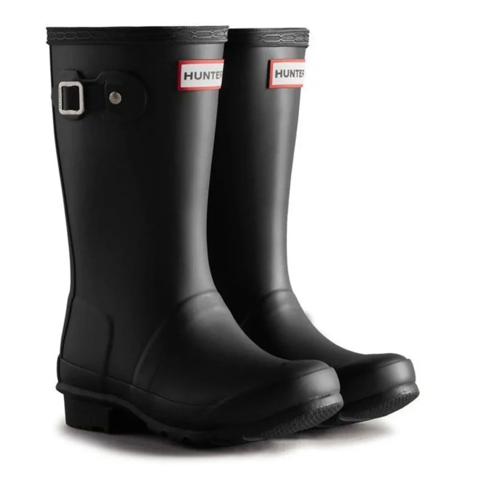 NWB‎ Hunter Big Kids Original Rain Boots size 1 Black EU32
